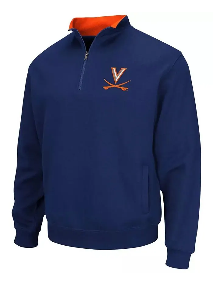 Мужская толстовка Virginia Cavaliers Tortugas Team Logo с застежкой-молнией на четверть Colosseum — изображение 3 из 6
