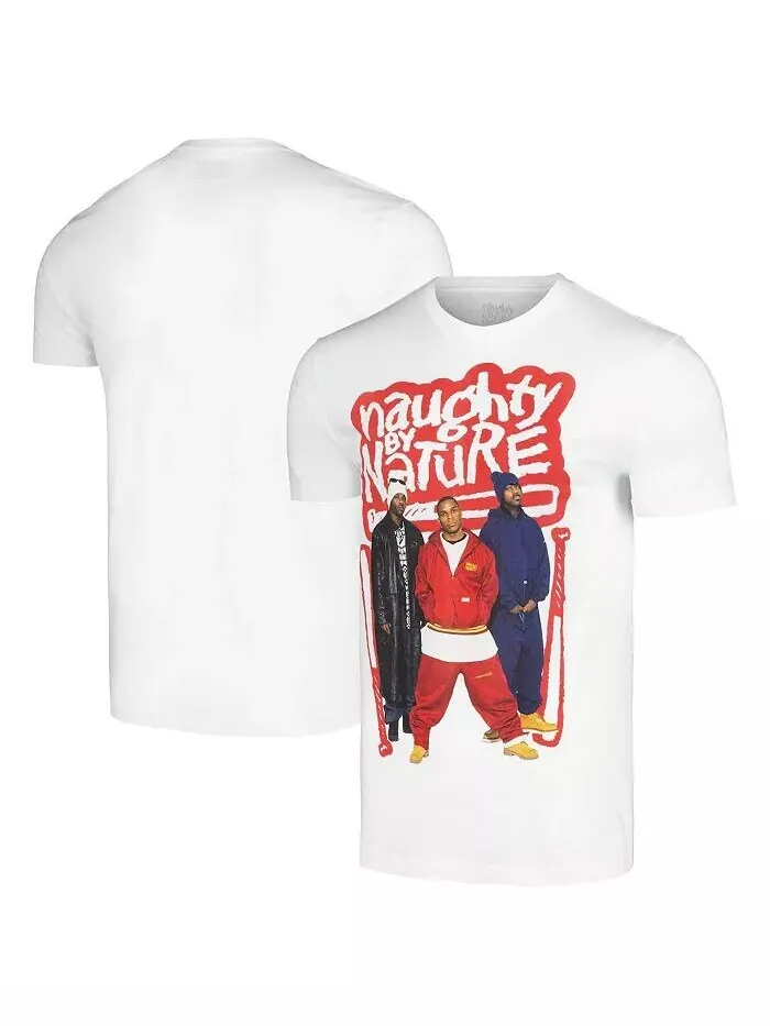Мужская белая футболка Naughty by Nature Photo Bats Global Merch — белый