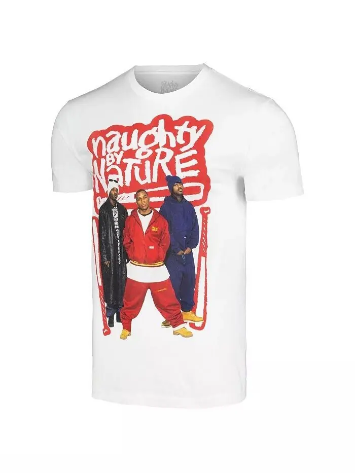 Мужская белая футболка Naughty by Nature Photo Bats Global Merch — изображение 3 из 3, белый