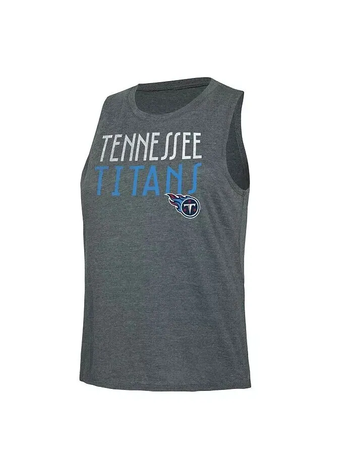 Женский комплект из майки Tennessee Titans Muscle темно-серого цвета с эффектом потертости и брюк — изображение 3 из 3