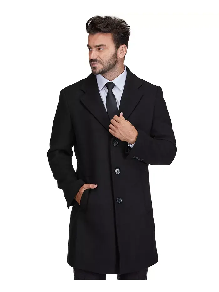 Мужское шерстяное пальто Walker Car Coat с отложным воротником Braveman