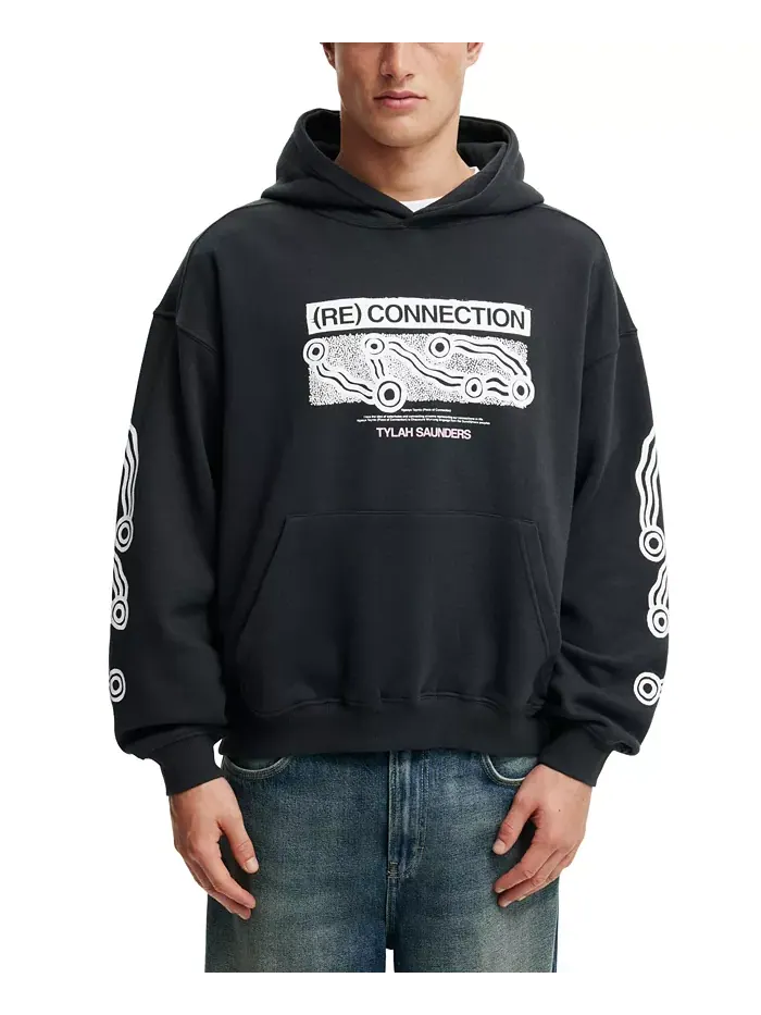 Мужская худи Box Fit COTTON ON — черный