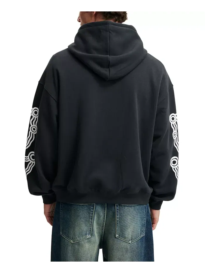 Мужская худи Box Fit COTTON ON — изображение 2 из 4, черный