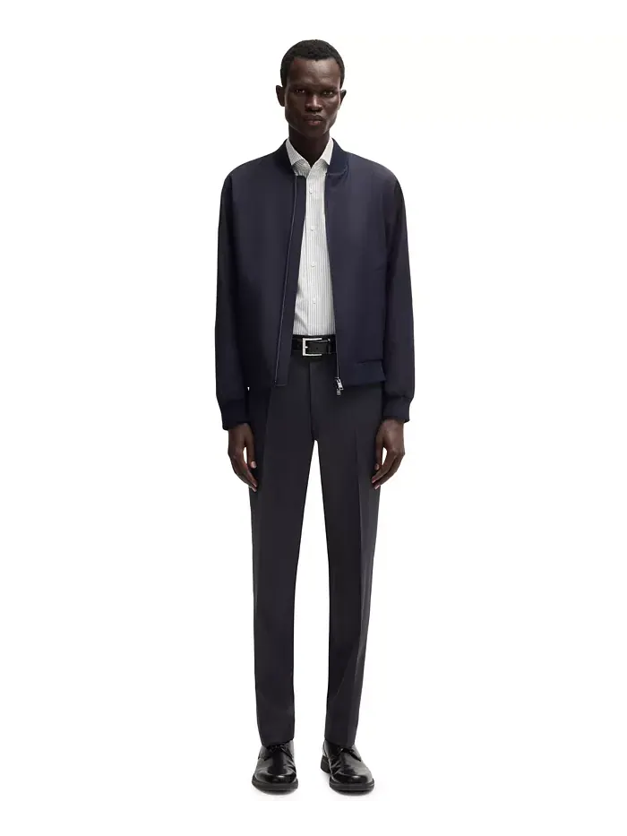 BOSS Мужские классические брюки из чистой шерсти Regular-Fit Hugo Boss — 4