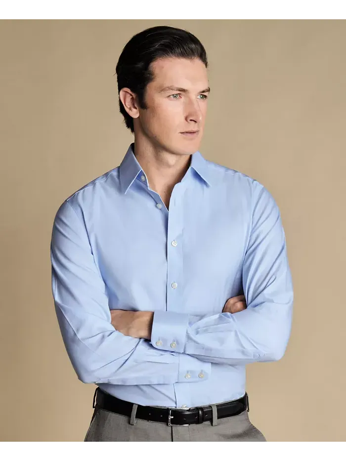 Мужская классическая рубашка Slim-Fit Charles Tyrwhitt — синий