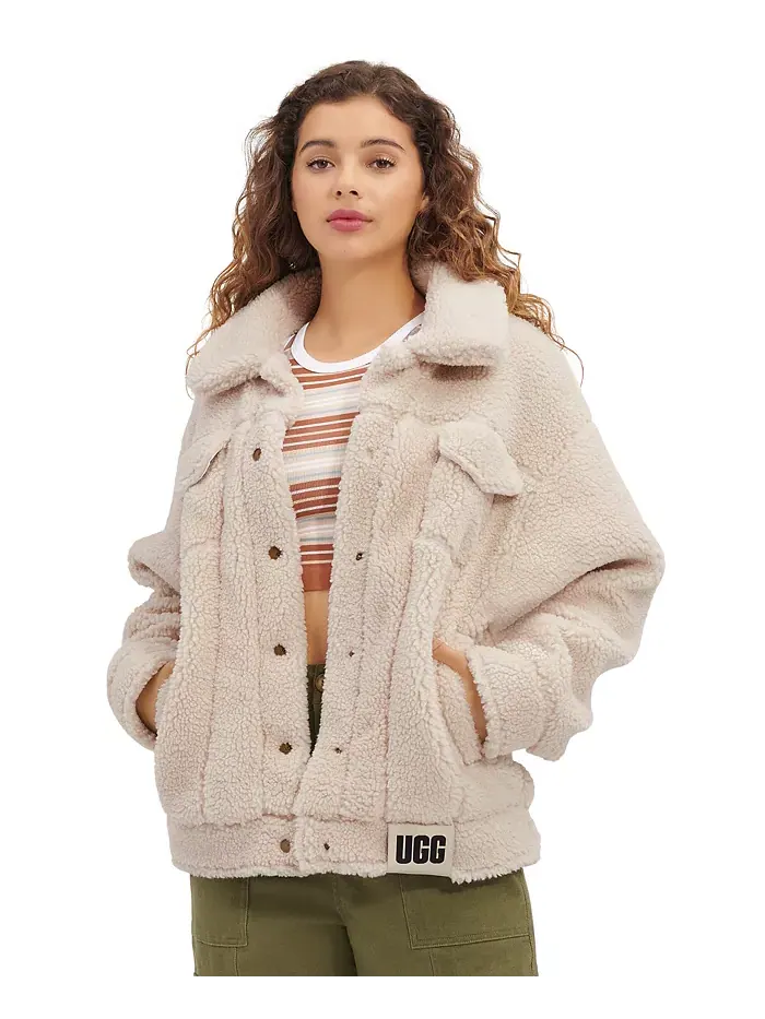Женская флисовая куртка UGG Frankie Sherpa Trucker UGG