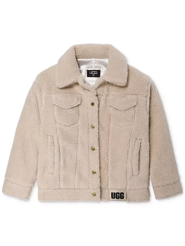 Женская флисовая куртка UGG Frankie Sherpa Trucker UGG — изображение 2 из 5, прозрачный