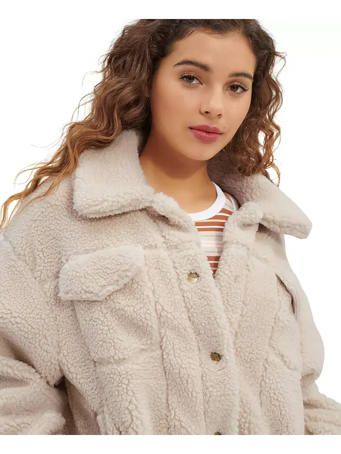 Женская флисовая куртка UGG Frankie Sherpa Trucker UGG — изображение 5 из 5, прозрачный