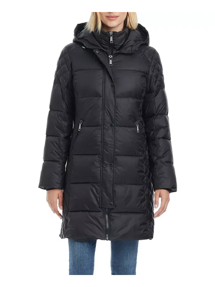 Женское приталенное стеганое пальто Cire средней длины Vince Camuto