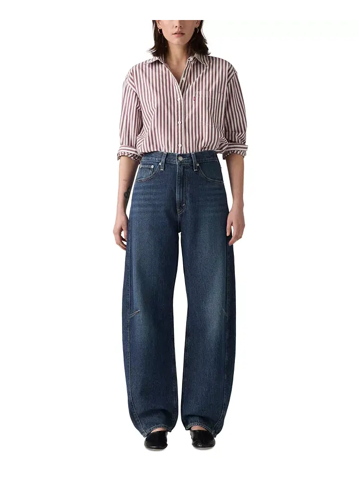 Женские джинсы Cinch с высокой посадкой и бочкообразными штанинами Levi's — изображение 1 из 5, новые оттенки