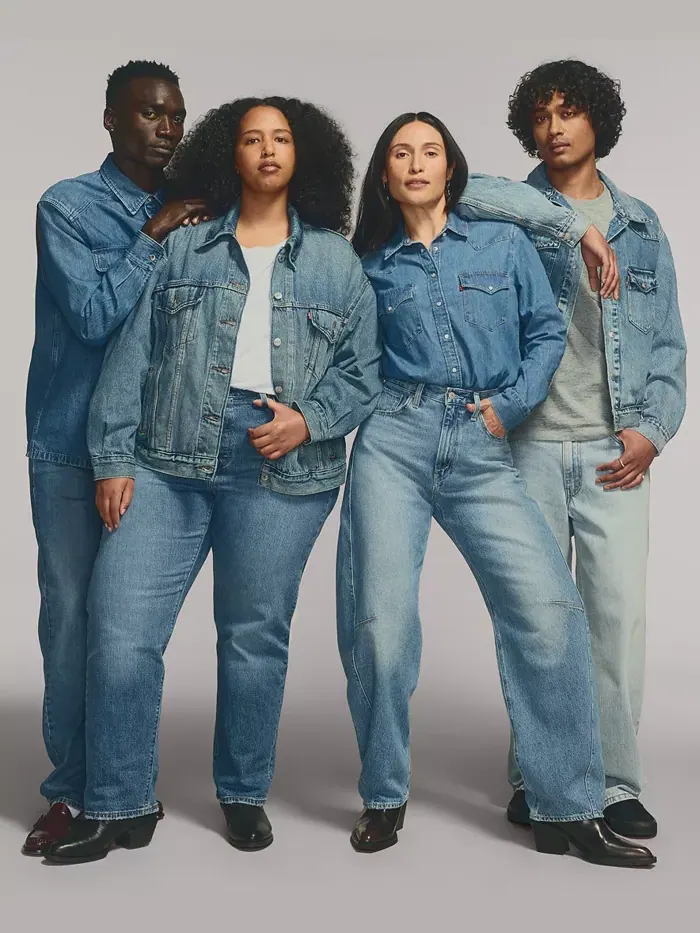 Женские джинсы Cinch с высокой посадкой и бочкообразными штанинами Levi'S — изображение 4 из 9, синий
