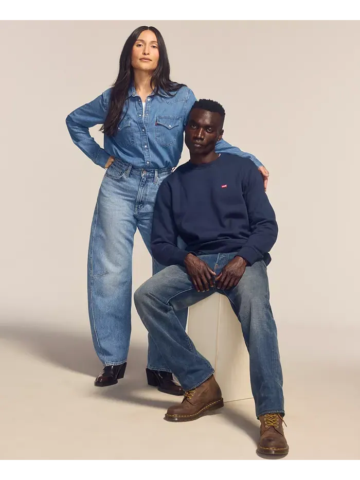 Женские джинсы Cinch с высокой посадкой и бочкообразными штанинами Levi'S — изображение 7 из 9, синий