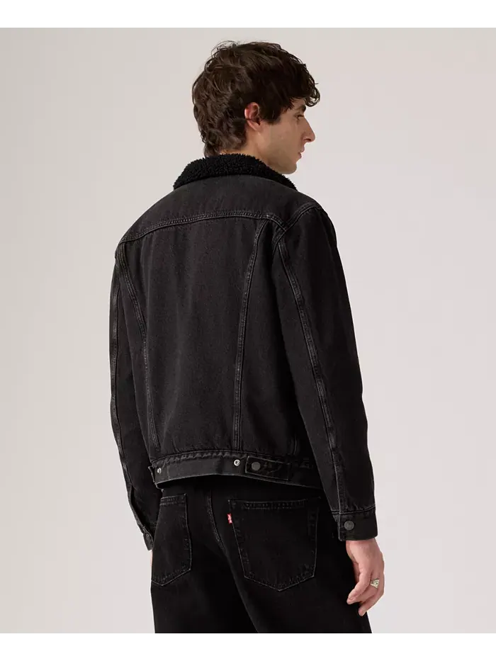 Мужская куртка-косуха из денима с подкладкой из шерпы Regular Fit Levi'S — изображение 3 из 3, черный