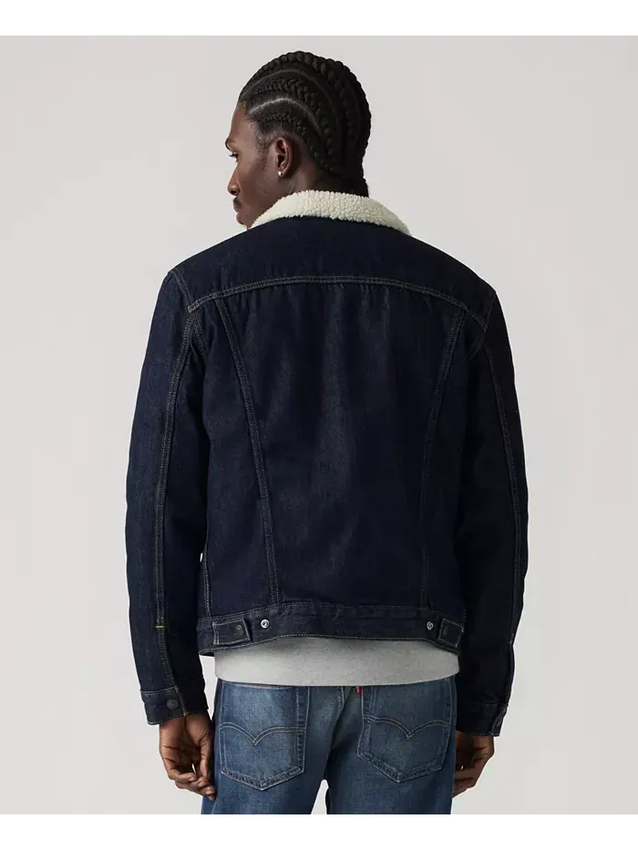 Мужская куртка-косуха из денима с подкладкой из шерпы Regular Fit Levi'S — изображение 3 из 3, синий
