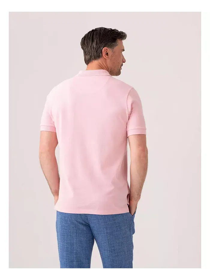 Мужская короткая пике поло из хлопка Koy Clothing — изображение 6 из 8, розовый