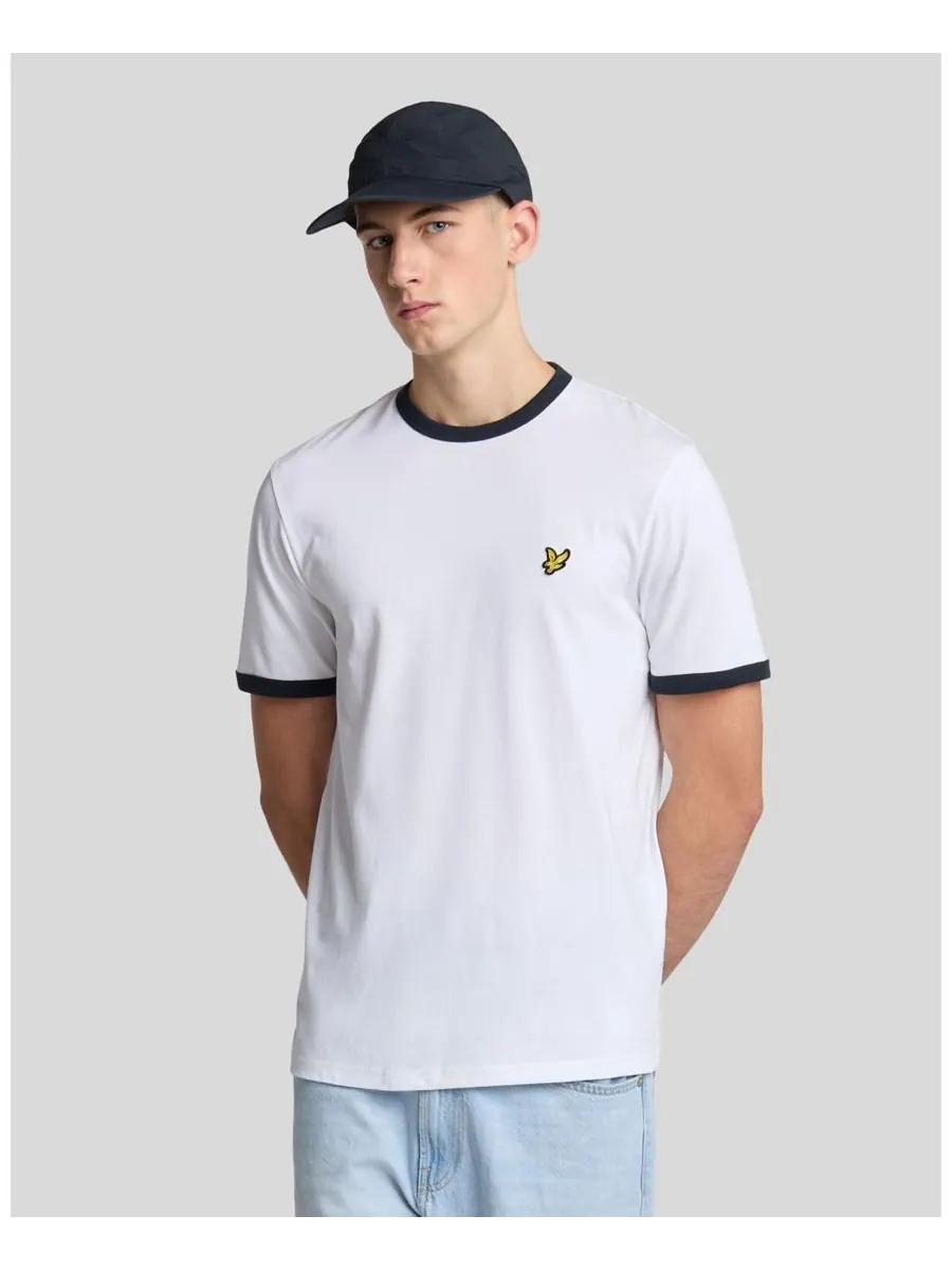 Мужская футболка с контрастной отделкой Lyle & Scott — синий
