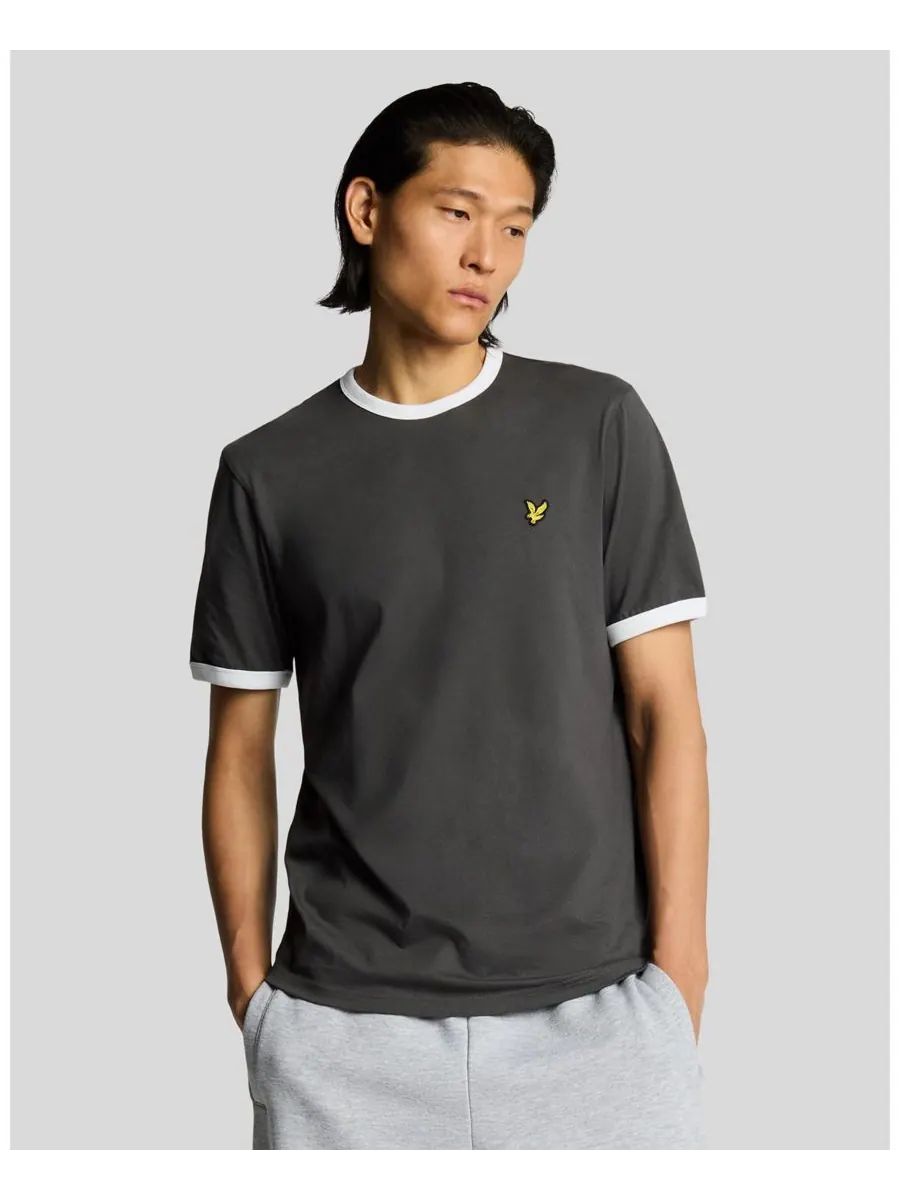 Мужская футболка с контрастной отделкой Lyle & Scott — белый