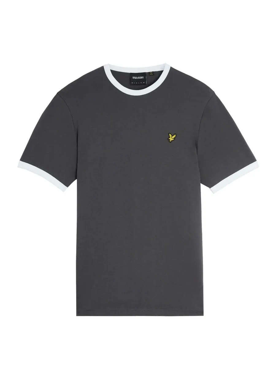 Мужская футболка с контрастной отделкой Lyle & Scott — изображение 4 из 5, белый
