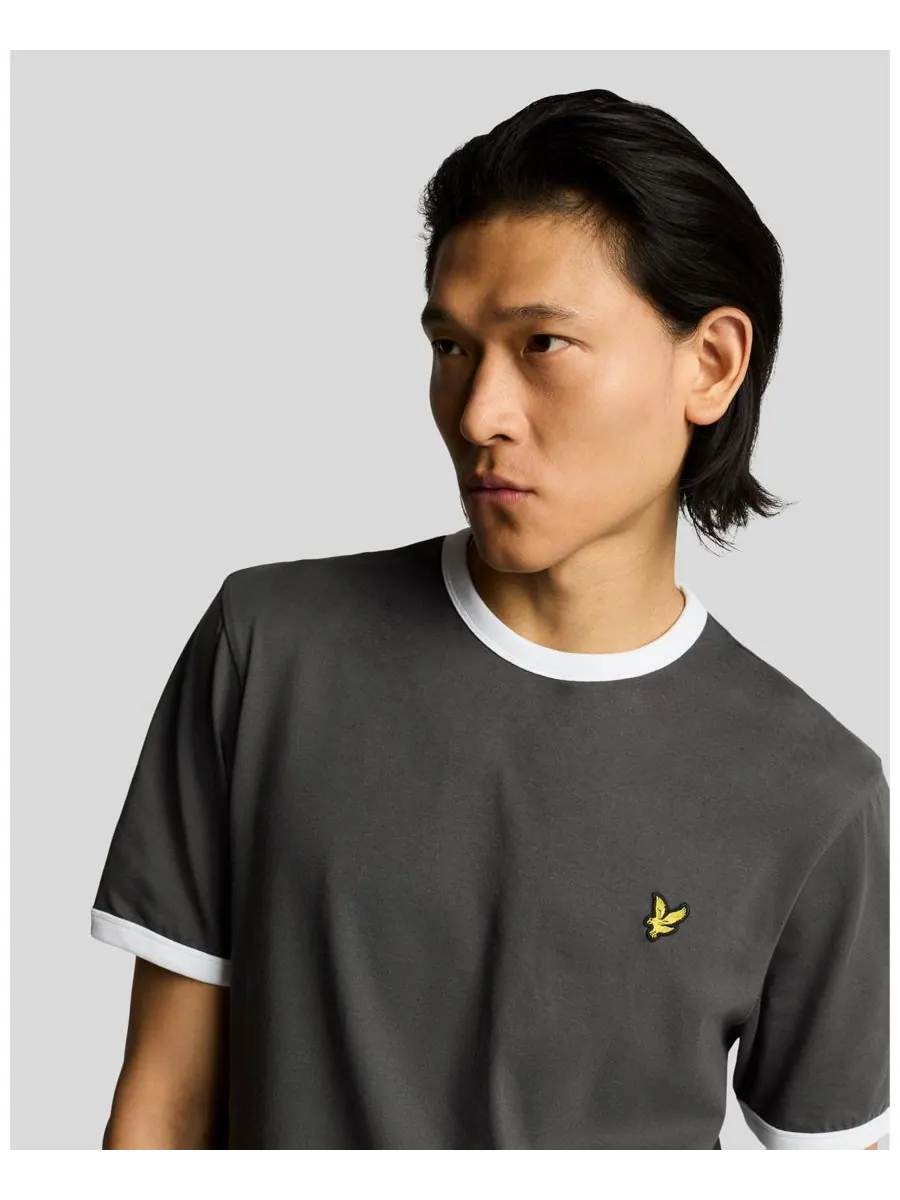 Мужская футболка с контрастной отделкой Lyle & Scott — изображение 5 из 5, белый