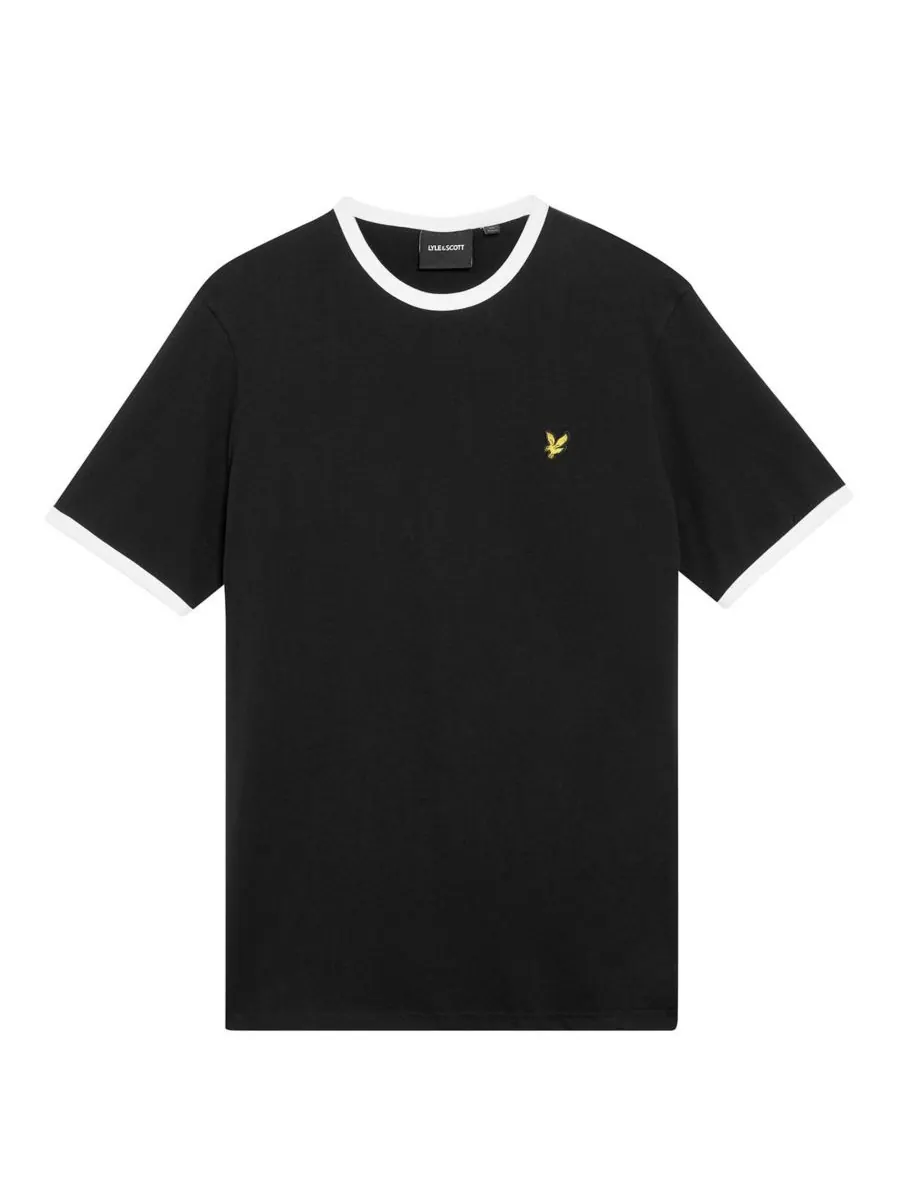 Мужская футболка с контрастной отделкой Lyle & Scott — изображение 2 из 6, черный/белый