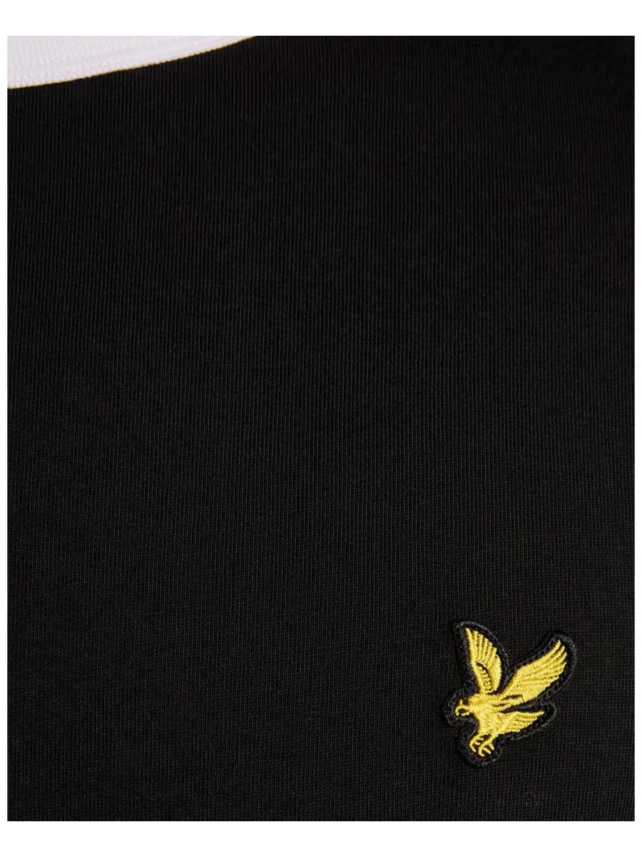 Мужская футболка с контрастной отделкой Lyle & Scott — изображение 6 из 6, черный/белый