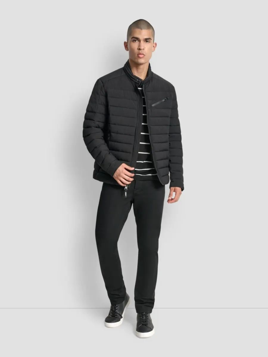 Мужская стеганая мотоциклетная куртка-пуховик DKNY — изображение 2 из 4, черный