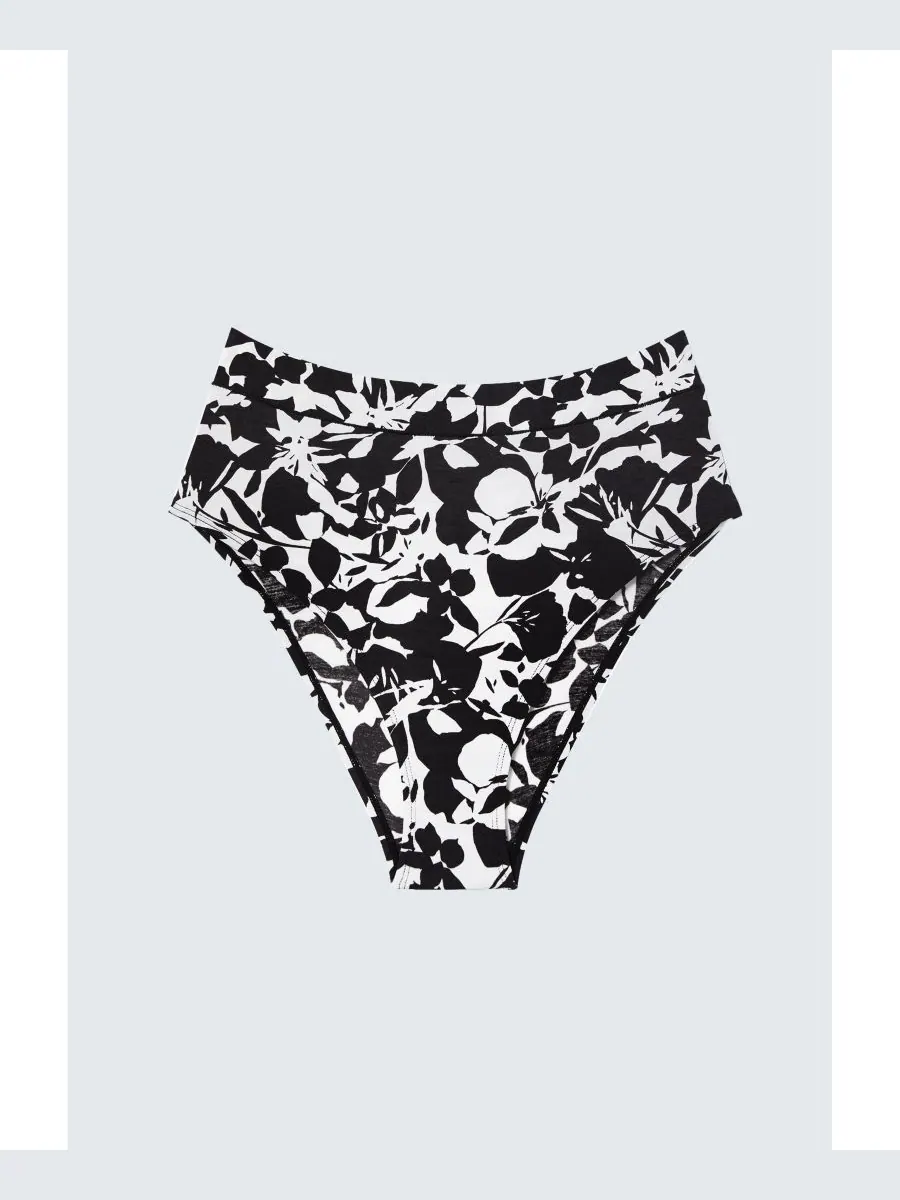 Трусики больших размеров с высокой талией из модала CUUP, Graphic floral — изображение 2 из 3