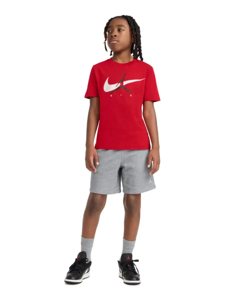 Детская футболка с круглым вырезом и логотипом Jumpman Swoosh (8-20 лет) Jordan — изображение 2 из 7, красный
