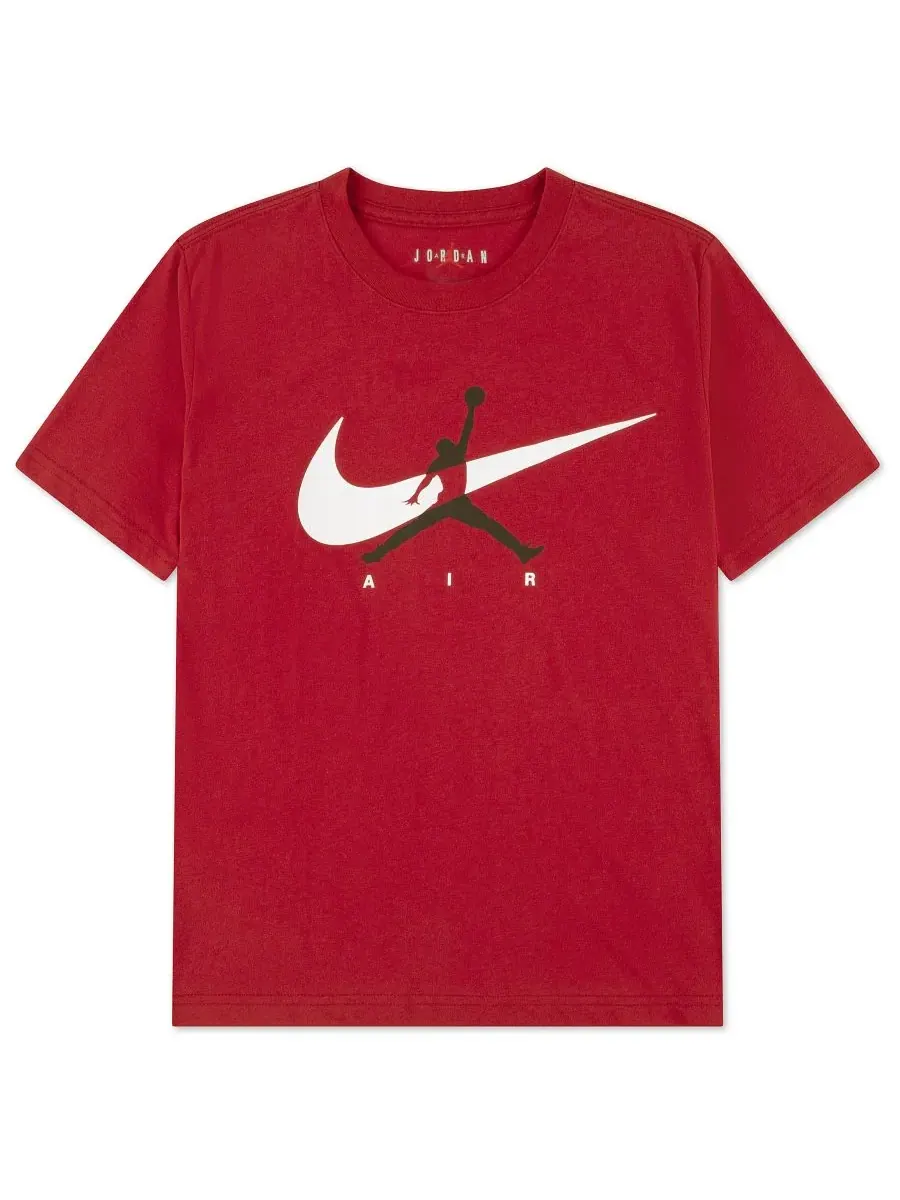 Детская футболка с круглым вырезом и логотипом Jumpman Swoosh (8-20 лет) Jordan — изображение 5 из 7, красный