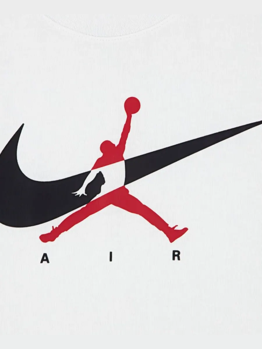 Детская футболка с круглым вырезом и логотипом Jumpman Swoosh (8-20 лет) Jordan — изображение 7 из 7, белый