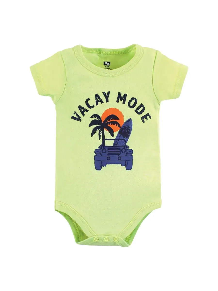 Хлопковый боди, шорты и комплект обуви Hudson Baby, Vacay Mode — изображение 3 из 5