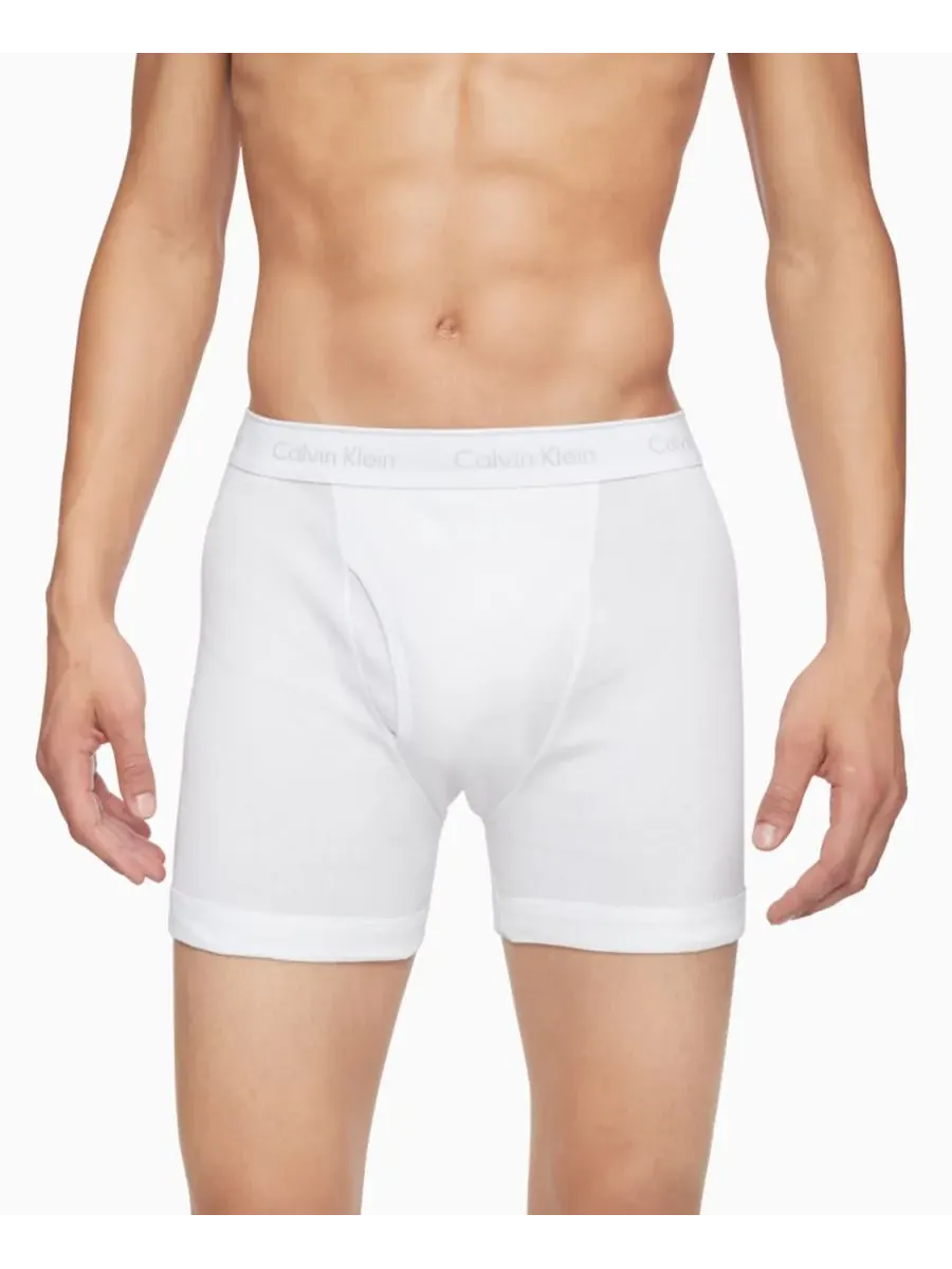 Calvin Klein Мужские боксеры из классического хлопка, комплект из 3 штук — изображение 2 из 4, серый