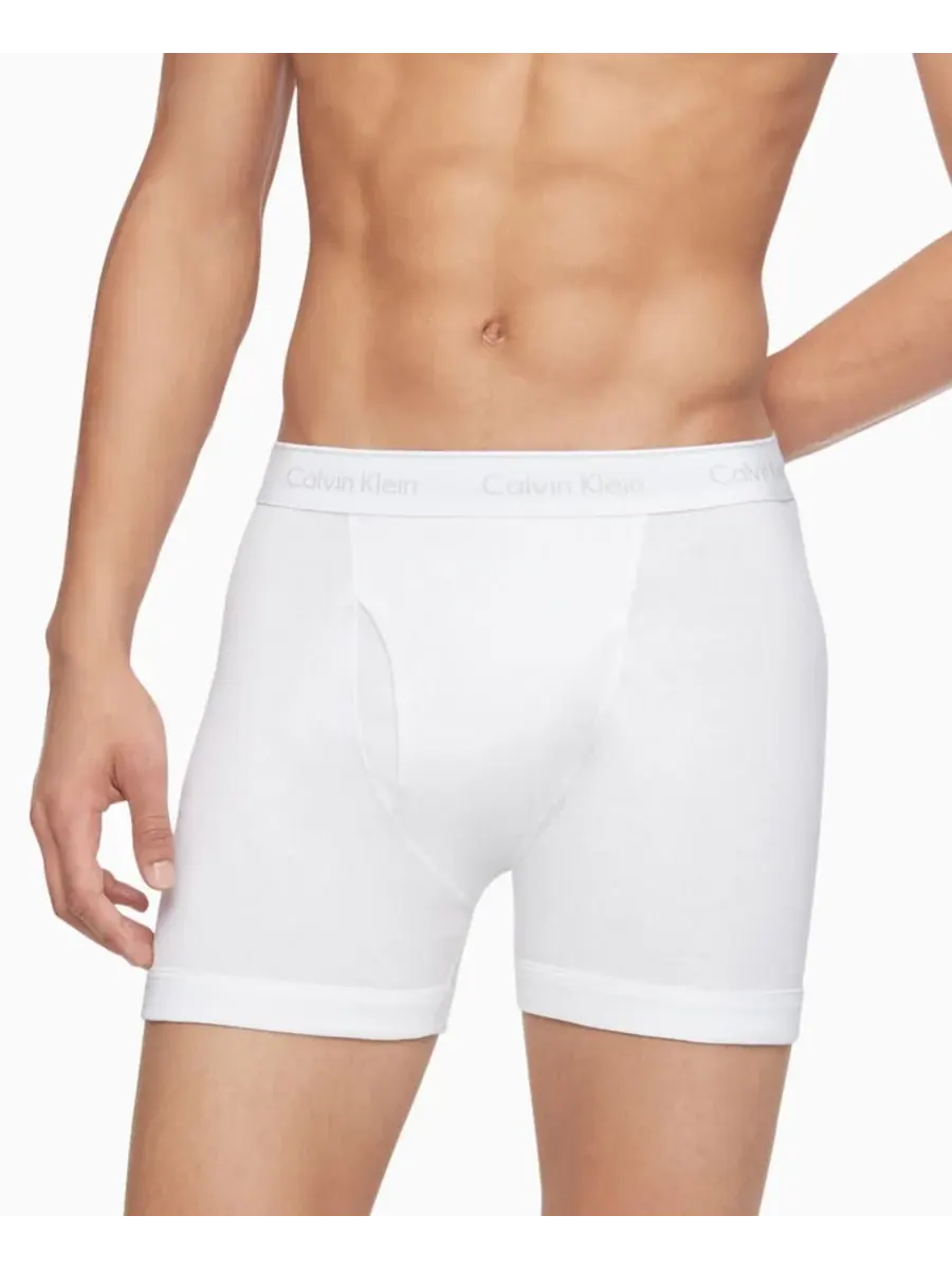 Calvin Klein Мужские боксеры из классического хлопка, комплект из 3 штук — изображение 3 из 4, серый