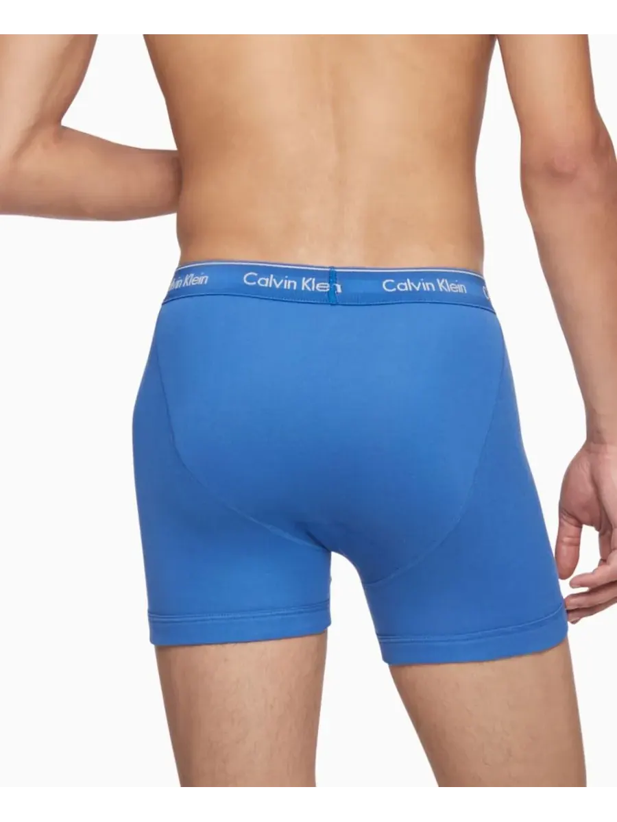 Calvin Klein Мужские боксеры из классического хлопка, комплект из 3 штук — изображение 4 из 4, синий