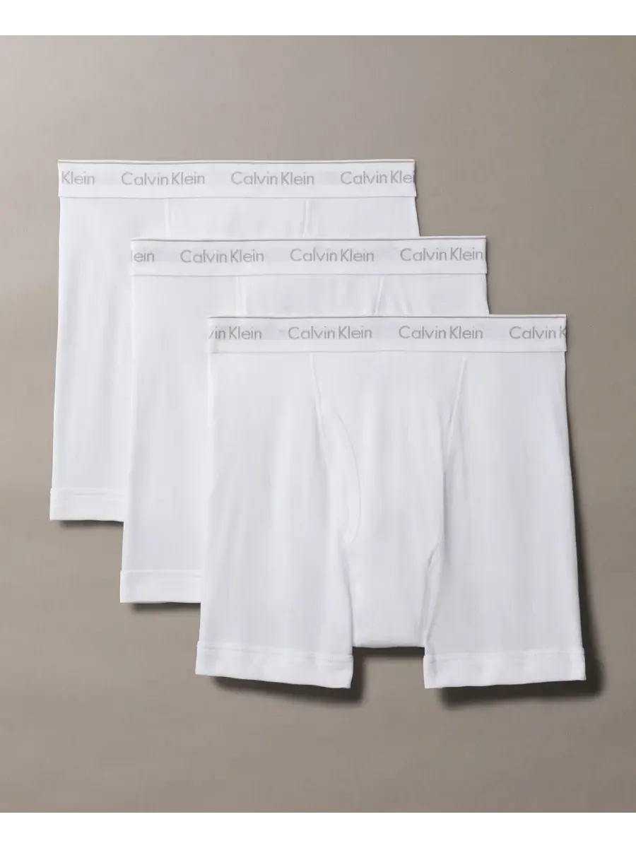 Calvin Klein Мужские боксеры из классического хлопка, комплект из 3 штук — изображение 1 из 4, белый