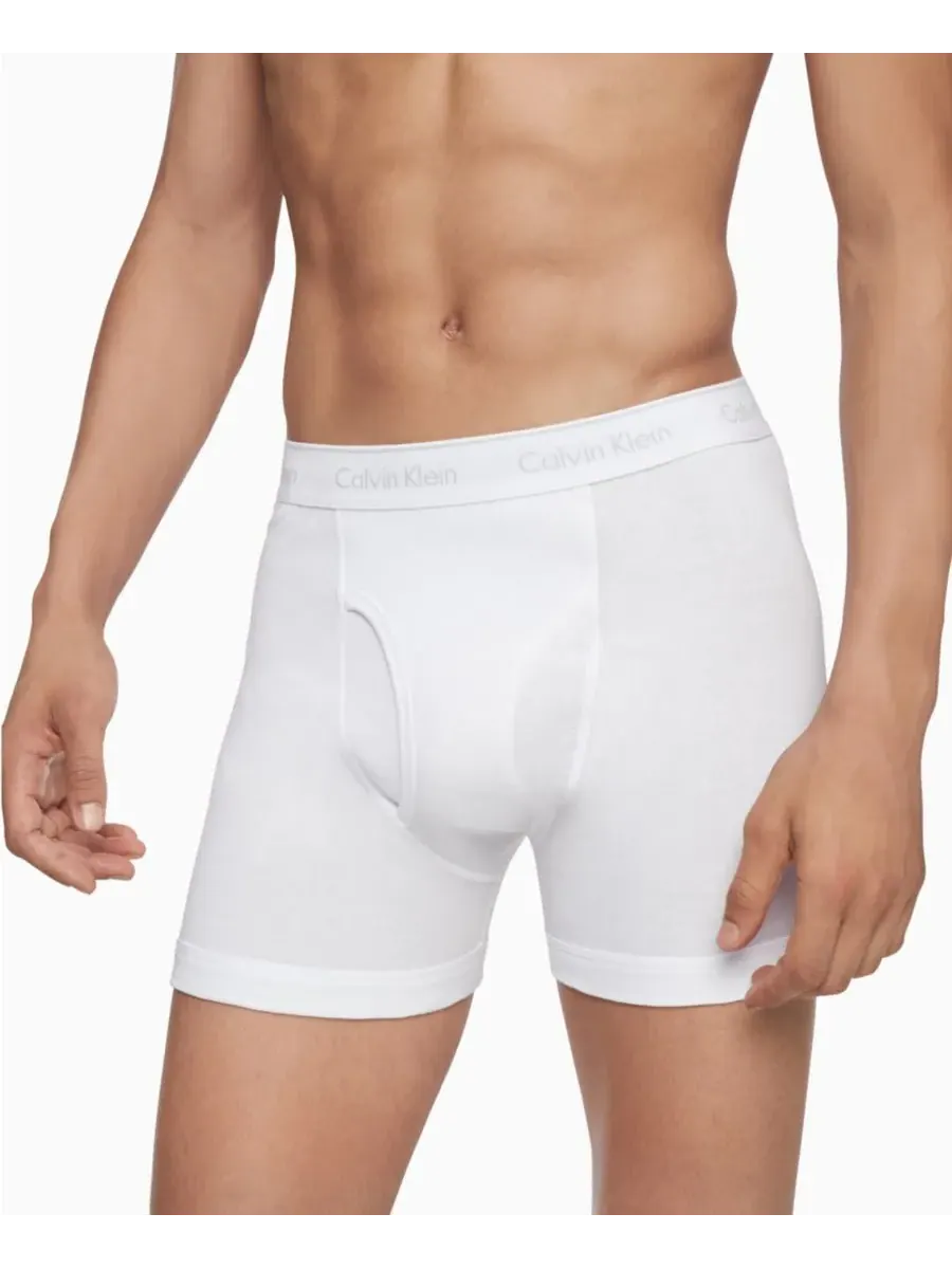 Calvin Klein Мужские боксеры из классического хлопка, комплект из 3 штук — изображение 3 из 4, белый