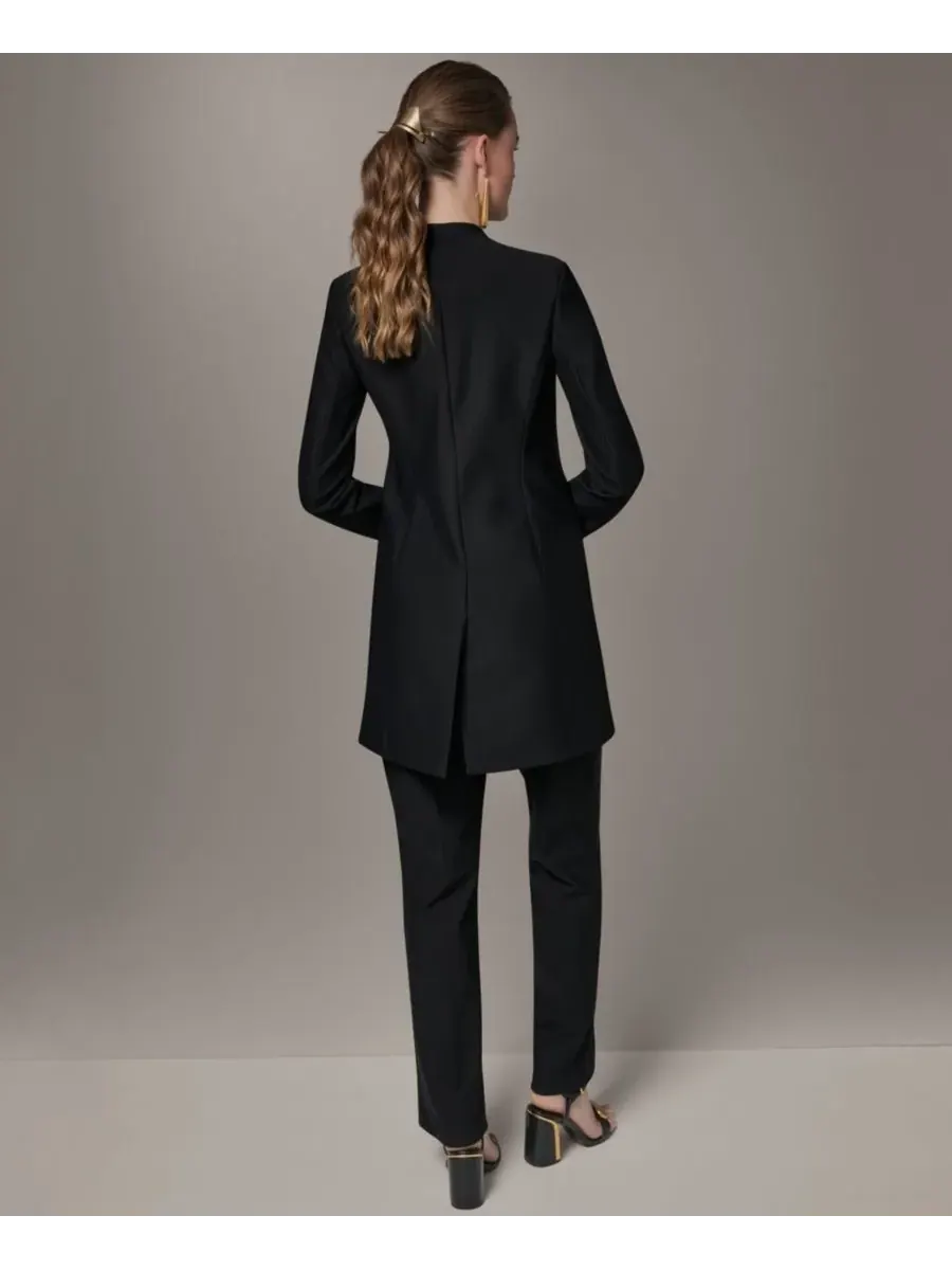Женская куртка с V-образным вырезом Donna Karan New York — изображение 7 из 9, черный