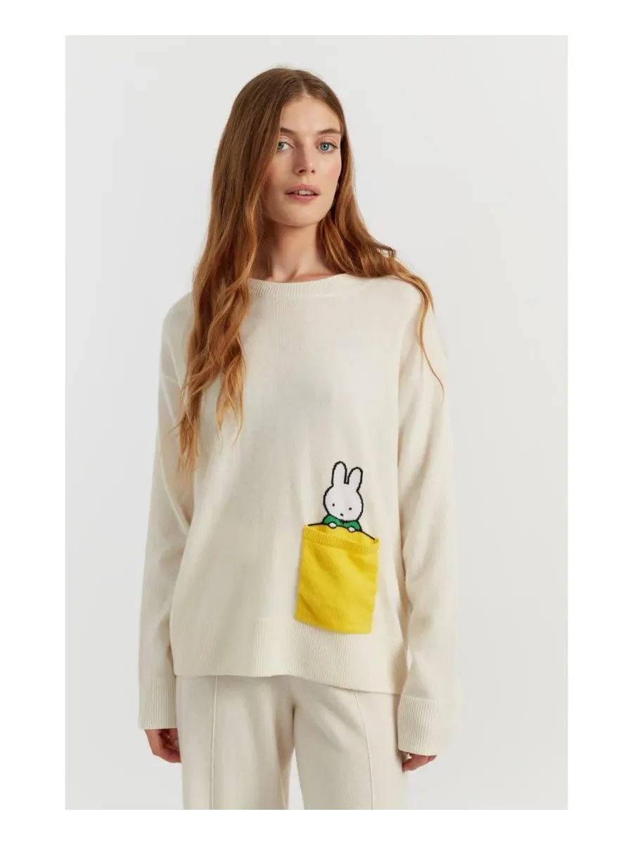 Женский свитер Miffy с выглядывающими карманами Chinti & Parker — бежевый