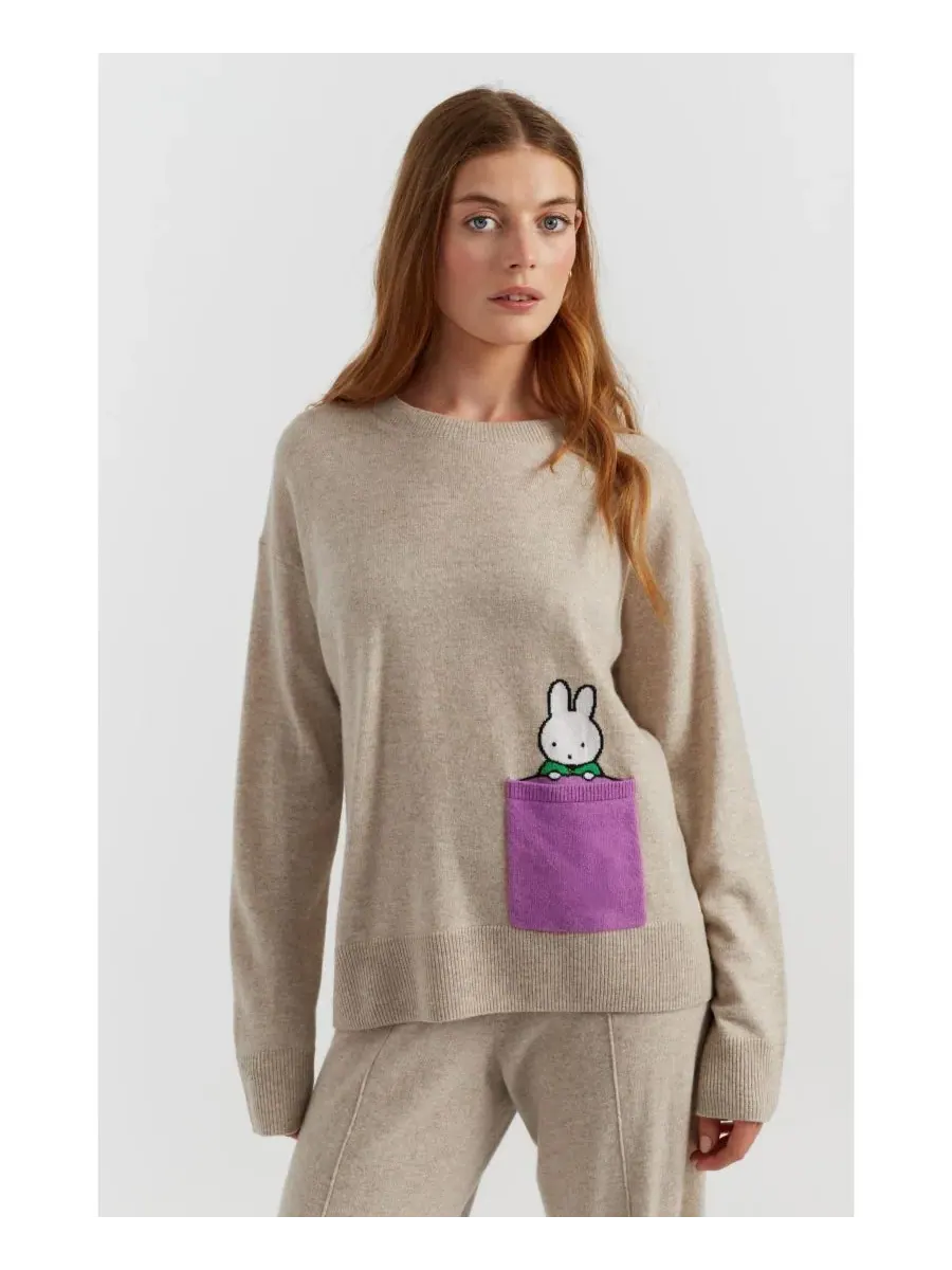 Женский свитер Miffy с выглядывающими карманами Chinti & Parker, Soft Oat