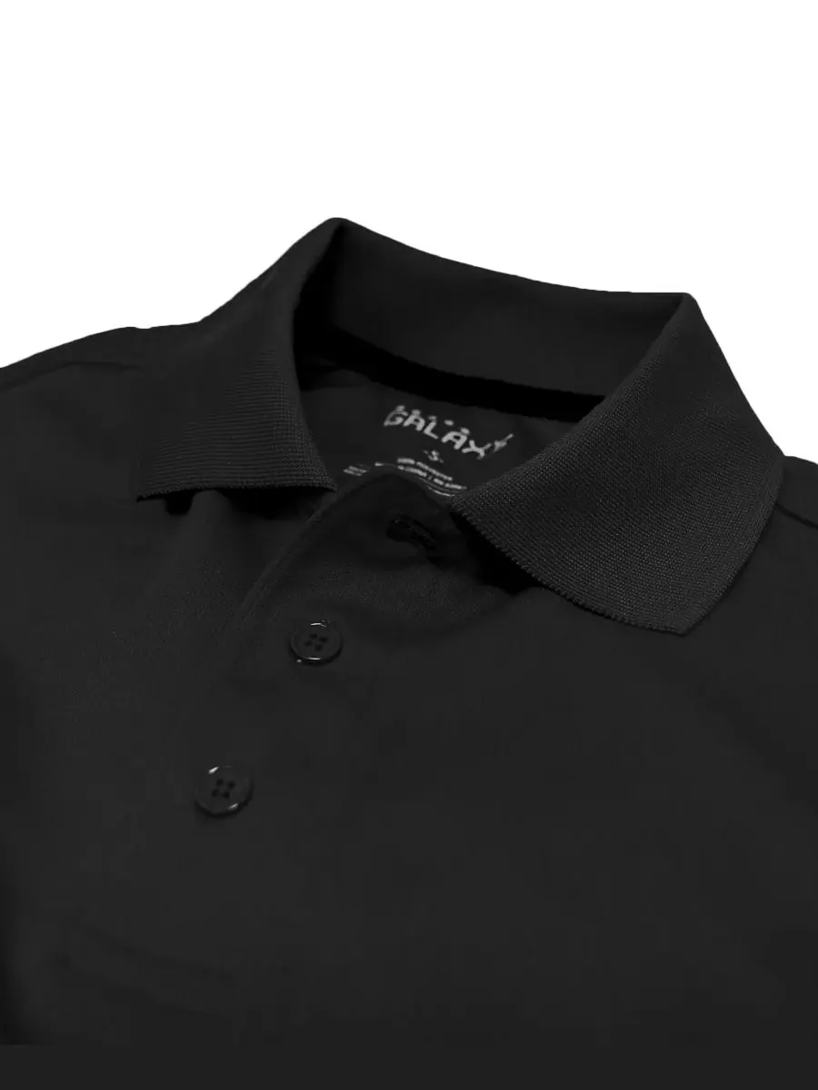 Комплект из 3 мужских поло-рубашек Dry Fit из влагоотводящей ткани, больших размеров Galaxy By — изображение 3 из 3