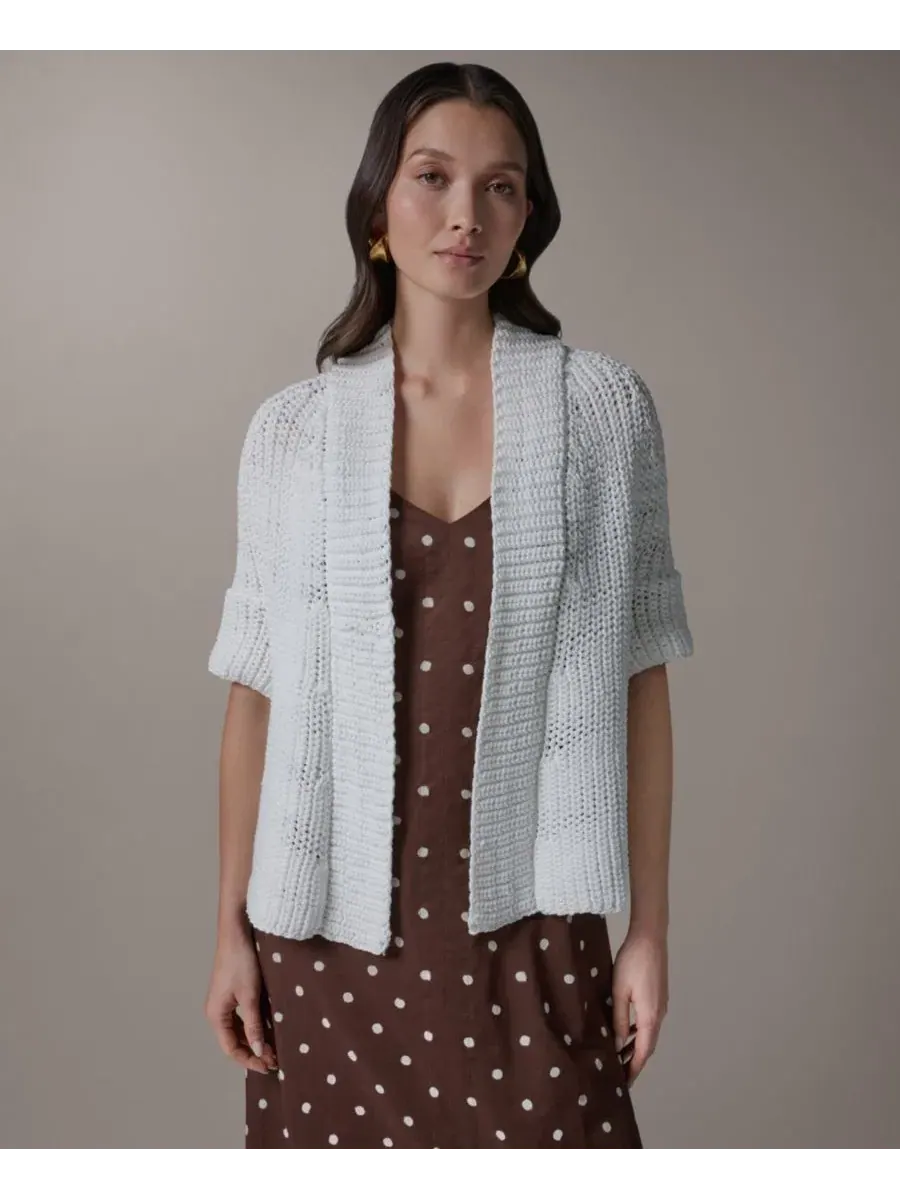 Женский кардиган со спущенными плечами Donna Karan Weekend — бежевый
