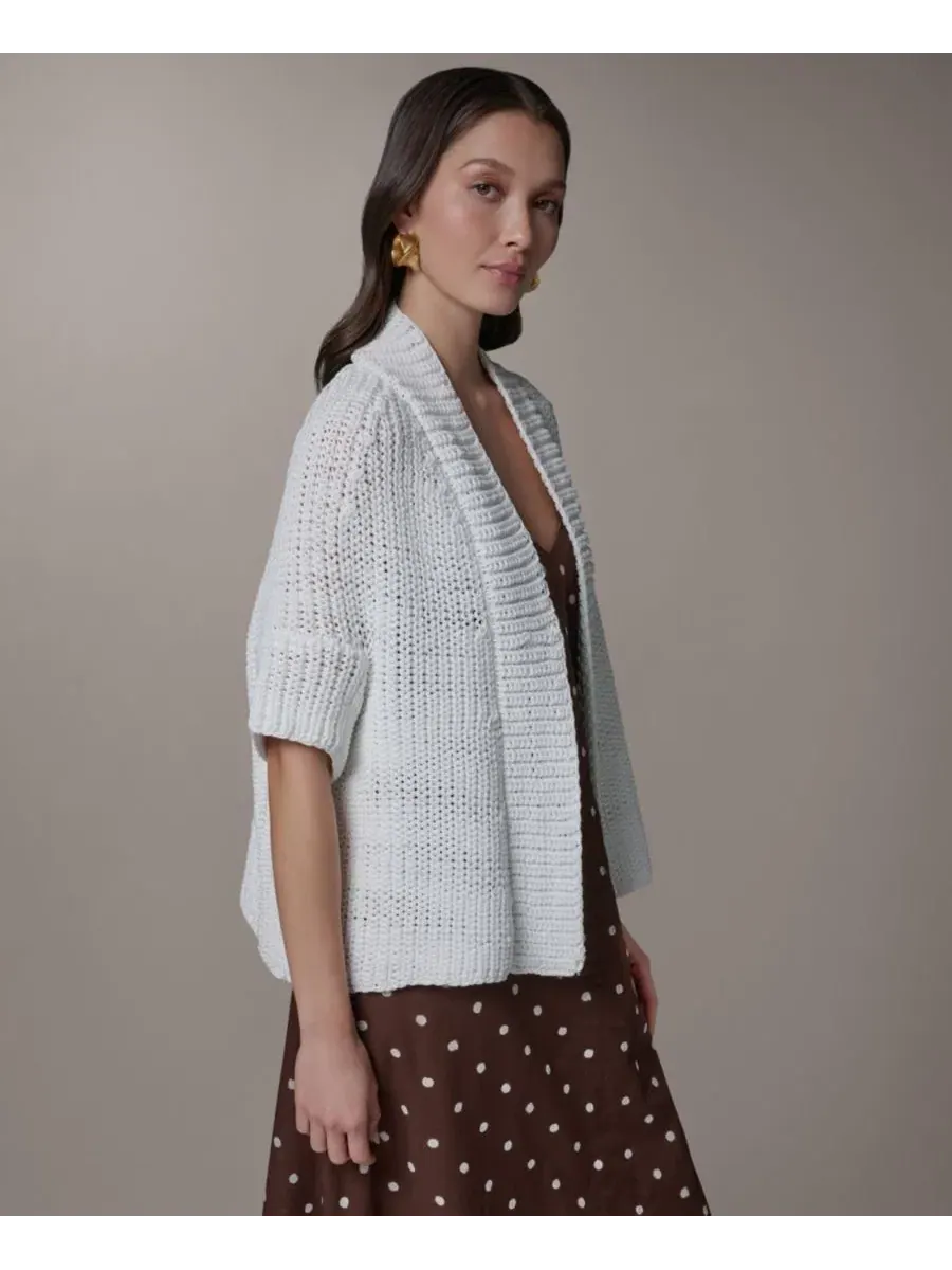 Женский кардиган со спущенными плечами Donna Karan Weekend — изображение 3 из 6, бежевый