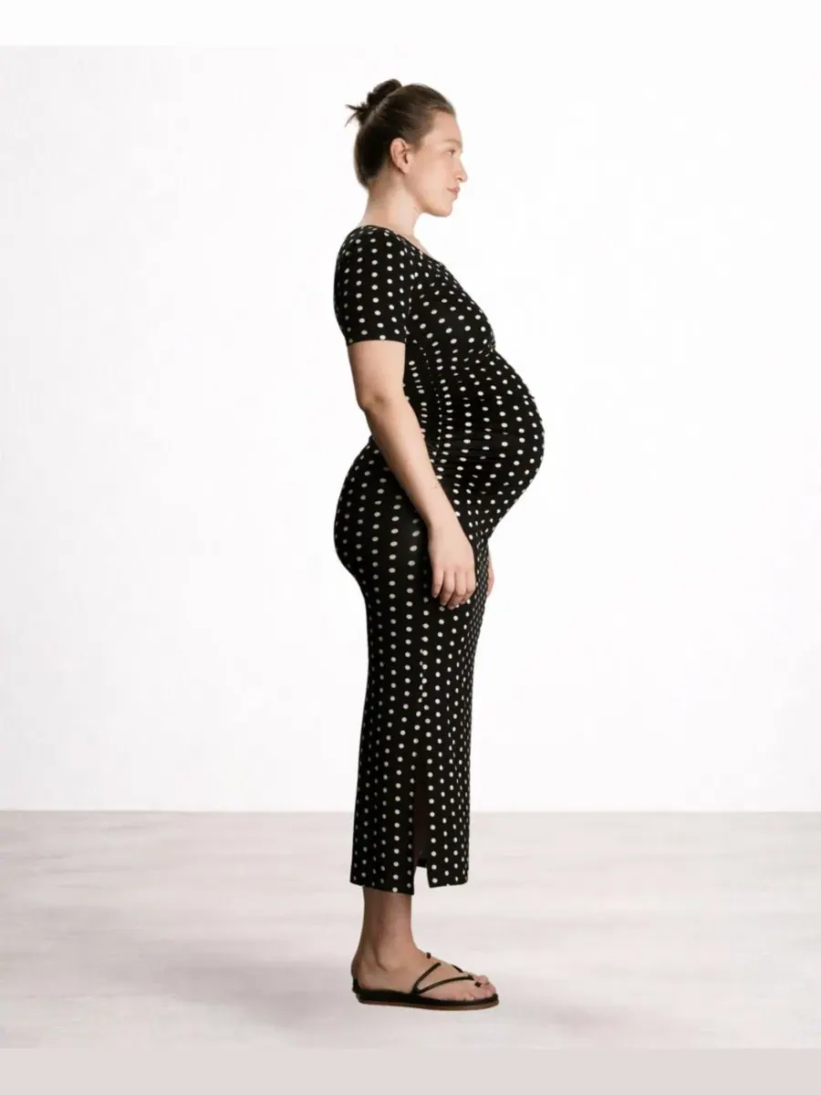 Женское макси-платье Hugo Nom Maternity — изображение 4 из 4, черный