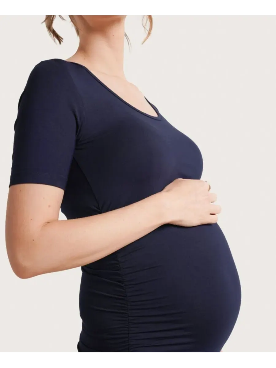Женское макси-платье Hugo Nom Maternity — изображение 4 из 5, темный темно-синий