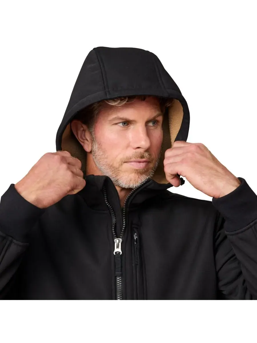 Мужская куртка Wind River Burly Canvas Softshell Free Country — изображение 3 из 7, черный