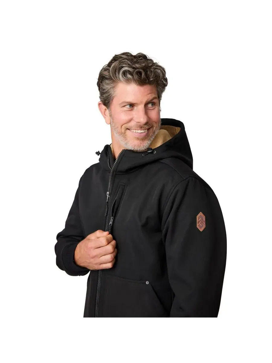 Мужская куртка Wind River Burly Canvas Softshell Free Country — изображение 5 из 7, черный