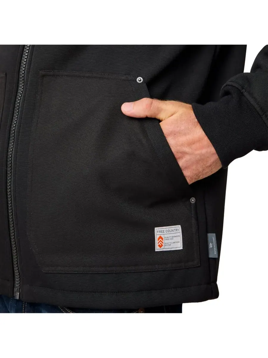 Мужская куртка Wind River Burly Canvas Softshell Free Country — изображение 6 из 7, черный