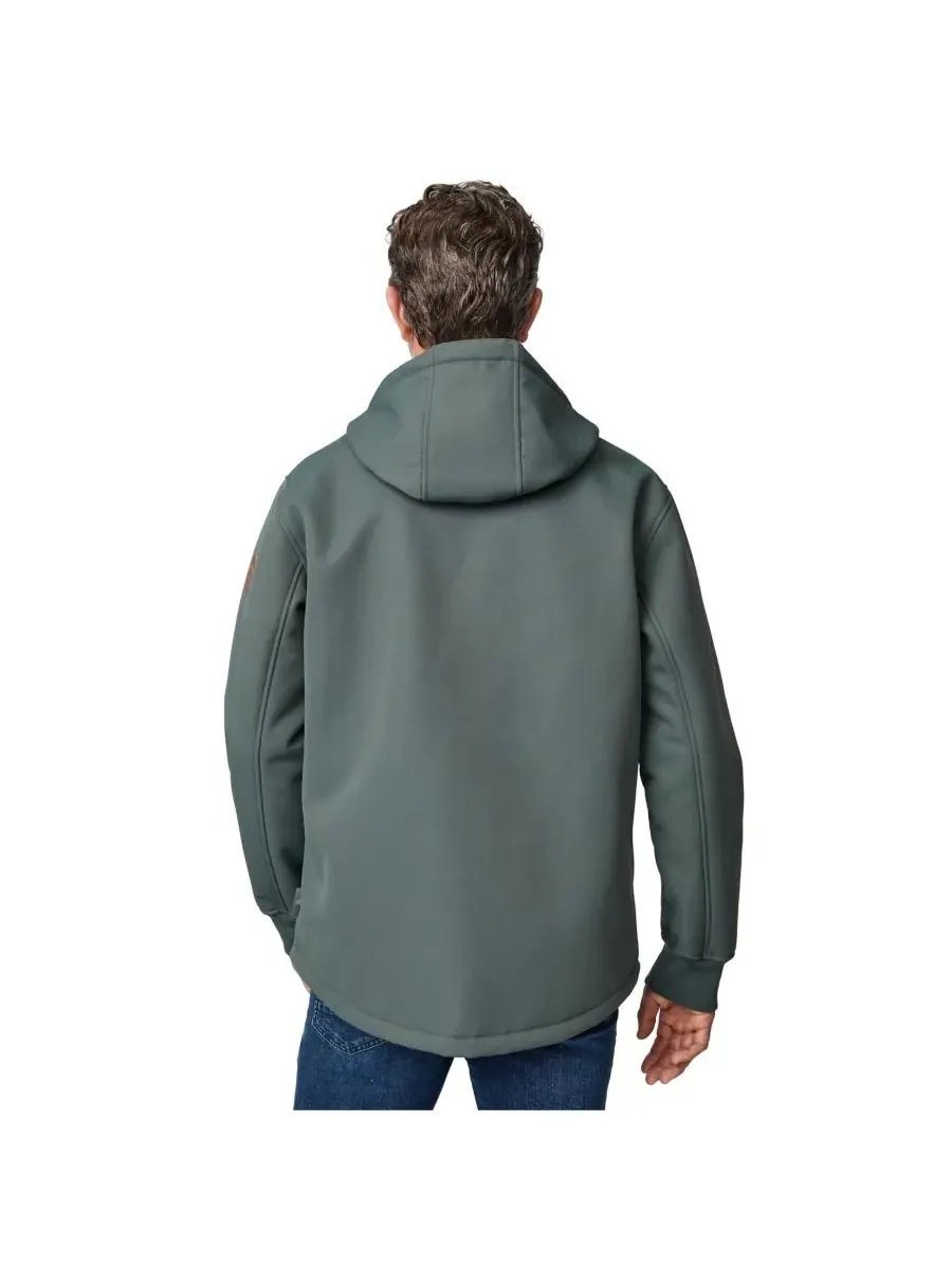 Мужская куртка Wind River Burly Canvas Softshell Free Country, everзеленый — изображение 2 из 3