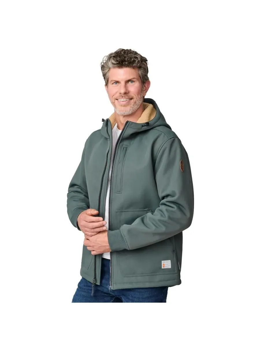 Мужская куртка Wind River Burly Canvas Softshell Free Country, everзеленый — изображение 3 из 3