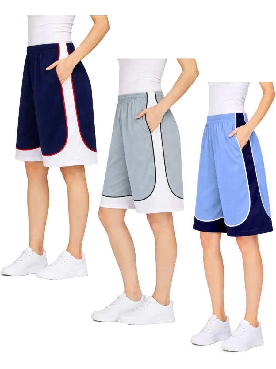Спортивные шорты свободного кроя с влагоотводящей тканью, комплект из 3 пар Jump Start — изображение 2 из 4